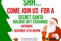 Secret Santa Gift Exchange Flyer Template Free (3rd Wonderful Idea)