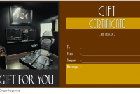 Tattoo Shop Gift Certificate Template Free Printable (1st Version)