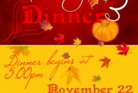 Thanksgiving Dinner Flyer Template Free Design (1st Best Format)