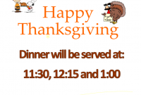 Thanksgiving Dinner Flyer Template Free Design (5th Best Format)