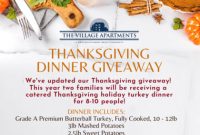 Thanksgiving Dinner Giveaway Flyer Template Free (3rd Customizable Design)