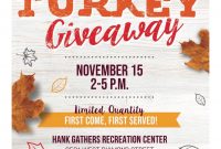Thanksgiving Dinner Giveaway Flyer Template Free (4th Customizable Design)