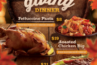 Thanksgiving Dinner Giveaway Flyer Template Free (6th Customizable Design)