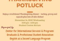 Thanksgiving Potluck Flyer Template Free Download (4th Great Design)