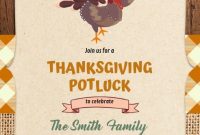 Thanksgiving Potluck Flyer Template Free Download (5th Great Design)