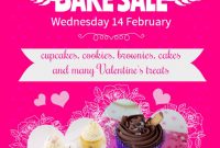 Valentine’s Day Bake Sale Flyer Template Free (2nd Beautiful Design)