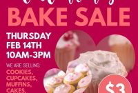 Valentine’s Day Bake Sale Flyer Template Free (4th Beautiful Design)