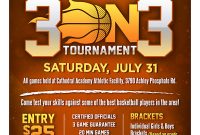 3 on 3 Basketball Tournament Flyer Template Free (4th Fantastic Idea)