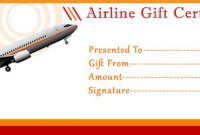 Airline Gift Certificate Template Free (1st Basic Design)