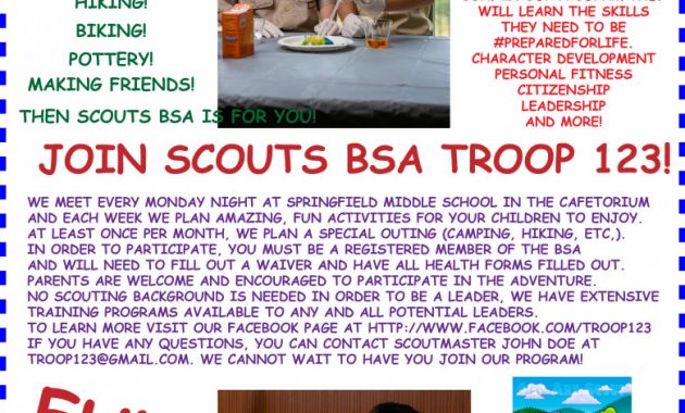 boy scout troop recruitment flyer template, boy scout recruitment flyer template, bsa recruitment flyer template, bsa recruiting poster, cub scout recruitment poster