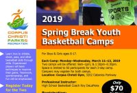Basketball Camp Flyer for Youth Free Printable (2nd Fantastic Design)