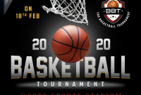 Basketball Tournament Flyer Template Free PSD (1st Spectacular Design)