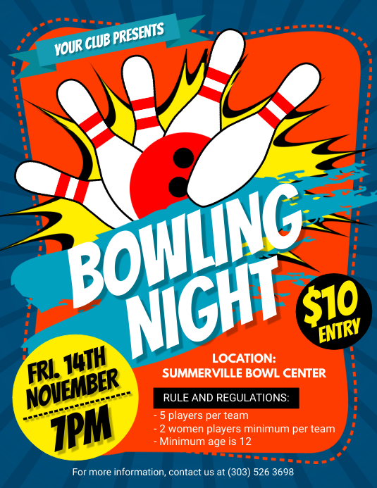 Bowling Fundraiser Flyer Template Free (8+ Greatest Ideas)