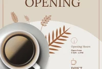 Cafe Grand Opening Flyer Idea Free (1st Ultimate Design)