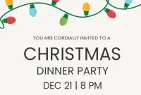 Christmas Dinner Party Flyer Free Design (3rd Fantastic Idea)