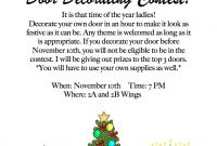 Christmas Door Decorating Contest Flyer Free (3rd Fabulous Design)
