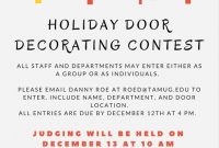 Christmas Door Decorating Flyer Template Free (2nd Fabulous Design)