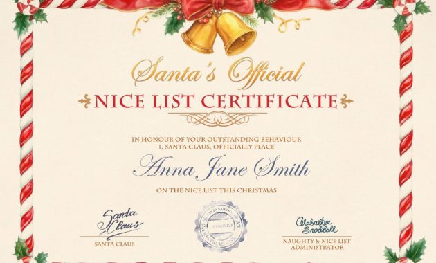 christmas nice list certificate template, father christmas good list certificate template, father christmas nice list certificate, free printable nice list certificate 2021, santa good list certificate template free, christmas nice list certificate printable