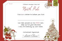 Christmas Nice List Certificate Template Free (4th Magical Design)