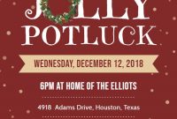 Christmas Potluck Flyer Free Design (2nd Best Option)