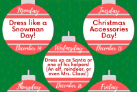 Christmas Spirit Week Flyer Template Free (5th Wonderful Design)