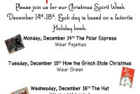 Christmas Spirit Week Flyer Template Word Format Free (2nd Basic Design)