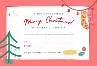 Christmas Travel Gift Certificate Template Free (1st Wonderful Design)