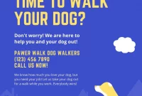 Dog Walking Business Flyer Template Free (1st Amazing Design)