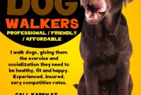Dog Walking Business Flyer Template Free (7th Amazing Design)