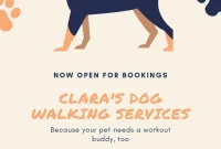 Dog Walking Flyer Word Template Free (2nd Main Format)