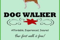 Dog Walking Service Flyer Template Free (7th Professional Design)