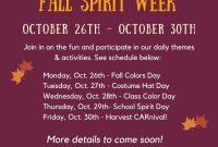 Fall Spirit Week Flyer Template Free (1st Greatest Design)