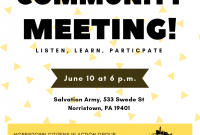 Free Community Meeting Flyer Template (4th Top Pick)