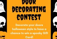 Halloween Door Decorating Contest Flyer Template Free (3rd Spooky Design)