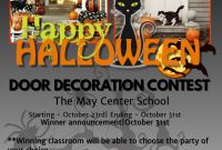 Halloween Door Decorating Flyer Template Free (1st New Design)