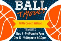 High School Basketball Tryout Flyer Free Idea (2nd Frenzy Design)