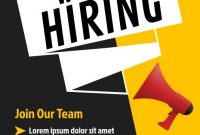 Hiring Poster Template PSD Format Free (3rd Great Yellow Design)
