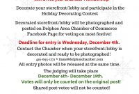 Holiday Decorating Contest Flyer Free (2nd Main Idea)