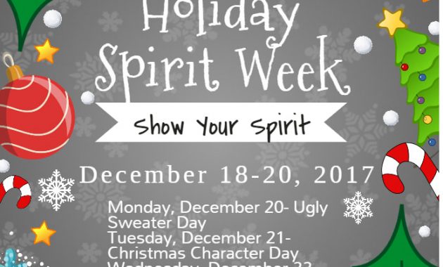 christmas spirit week flyer template, holiday spirit week flyer template, editable virtual spirit week flyer, school spirit week flyer, school spirit week poster ideas, editable spirit week flyer