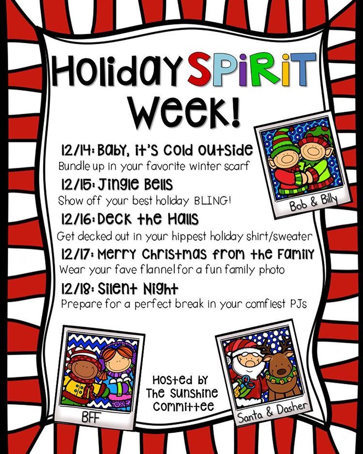 Holiday Spirit Week Flyer Template Free Editable 15 Top Ideas 