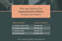 Job Opening Announcement Flyer Free Design (4th Greatest Sample)