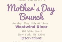 Mother’s Day Brunch Flyer Template Free (4th Beautiful Design)