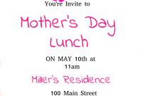 Mothers Day Lunch Flyer Free Design (2nd Wonderful Idea)
