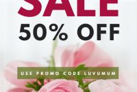 Mother’s Day Sale Flyer Template Free Printable (1st Main Design)