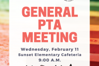 PTA General Meeting Flyer Idea Free (2nd Fabulous Design)