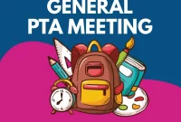 PTA General Meeting Flyer Idea Free (4th Fabulous Design)