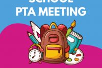PTA Meeting Flyer Template Free (1st Adorable Design)