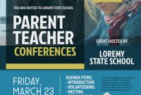 Parent Teacher Conference Flyer Template Free (1st Amazing Design)