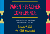 Parent Teacher Conference Flyer Template Free (5th Amazing Design)