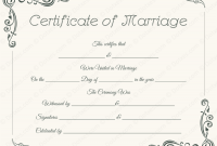 Printable Marriage Certificate Template Free (2nd Classic Design)